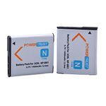 PowerTrust 2Pcs NP-BN NP-BN1 Battery for Sony DSC-QX100 DSC-W830 WX220 W810 DSC-W350 W570 W510 DSC-W390 DSC-W690 DSC-TX9C DSC-W320