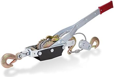 Drixet Come Along Winch Heavy Duty - 4 Ton Power Puller Hand Winch with Cable and Pulley - Come Along Tool - Power Cable Puller with Dual Gears Ratchet System for Easy Hand Pulling (3 Hooks)-