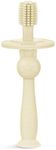 haakaa Infant Toothbrush, Easy to Hold 360° Baby Toothbrush, Train 6month+ Infants Babies and Toddlers for Oral Hygiene, Teether Effect for Sore Gums, 1pc (Cream)