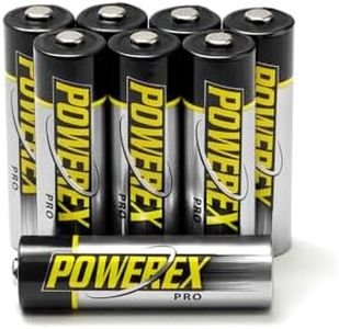 Powerex PRO High Capacity Rechargeable AA NiMH Batteries (1.2V, 2700mAh) - 8-Pack
