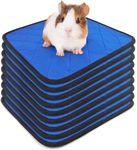 Tierecare 9 Pack Guinea Pig Cage Liner Washable Guinea Pig Pee Pad Fast Absorption Bunny Bedding Soft Hamster Bed Cage Accessories for Small Animals