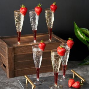 MATANA Plastic Champagne Flutes, 120-Pack – Disposable Party Glasses
