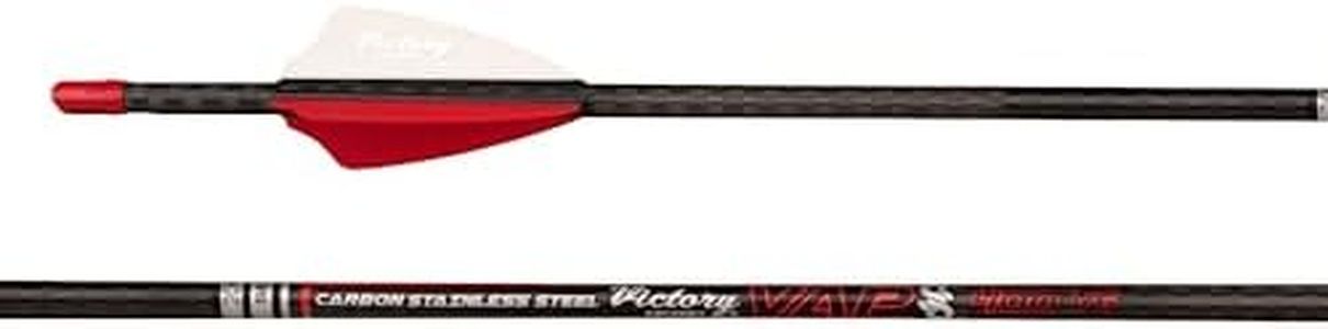 Victory Archery VAP SS 0.166" Micro Diameter Hunting Arrow (Spine: 350, 6 Pack Fletched, Straightness ± 0.006 - Sport - Red)
