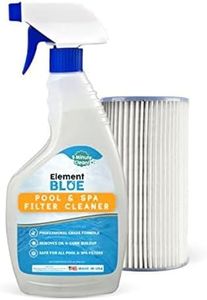 Element Blue - Filter Cleaner Spray - Great for Pools and Spas - Eliminates Sunscreen, Oils, Lotion, and Organic Matter - Compatible with All Sanitizers (32 oz)