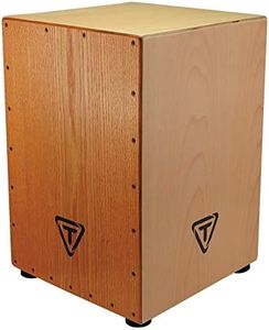 Tycoon Percussion Triple Play Cajon, 35cm Wide, All-in-One Drum with 3 Distinct Playing Surfaces, Beech Wood Front Plate, Dark Ebony Left Plate w/Snares, Red Oak Right Plate, Create Versatile Sounds