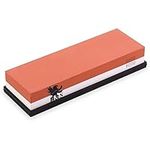 H&S Knife Sharpening Stone with Non-Slip Rubber Holder Base - Dual-Sided 3000/8000 Grit Whetstone Sharpener for Knife Sharpening - Professional Knives Sharpening Stone Kit