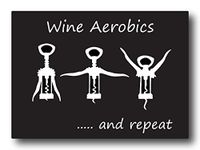 Nourish Wine Aerobics Fridge Magnet