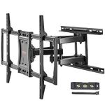 VEVOR Full Motion TV Mount Fits for Most 37-75 inch TVs, Swivel Tilt Horizontal Adjustment TV Wall Mount Bracket with 4 Articulating Arms, Max VESA 600x400mm, Holds up to 132 lbs
