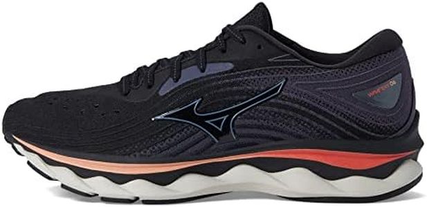 Mizuno Women's Wave Sky 6 Running Shoe, Black/Quicksilver, 7.5 Wide