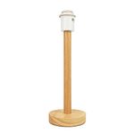 Contemporary and Stylish Light Rubber Wood Table Lamp Base with White Inline Switch and Cable | 1 x E27 60w Maximum by Happy Homewares