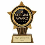 TROPHIESPLUSMEDALS Personalised Special Award Mini Star Trophy - 10cm | Small 3 7/8" Gold Winner Trophies for Fun Kids Party, Sports, School & Games Reward | Includes Free Metal Plate Engraving