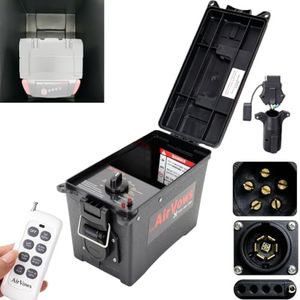 Trailer Light Tester Box Without Battery,Compatible with Milwaukee 18V (Without Battery),7-Way Flat (Spade) pin, 6-Way Round Pin,4/5-Pin,Remote Control Function,98FT Max Remote Range,2-Year Warranty