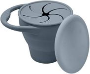 BraveJusticeKidsCo | Snack Attack Snack Cup | Collapsible Silicone Snack Container | Toddler and Baby (Stormy)