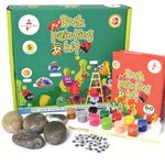 Kalakaram DIY Rock Painting Kit, Comes with 5 Re-usable Rocks, Ultimate All in One Rock Painting Kit, DIY Painting Set with Washable Paint and Stones, DIY Painting Kit, Activity Kit for Kids