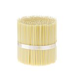 Danilovo 200 Pcs Beeswax Taper Candles (White) - Orthodox Church Candle Tapers for Prayer, Ritual, Christmas - No Soot, Dripless, Tall, Bendable, N100, Height 16 cm, Ø 5,7 mm