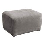 Surefit Sure Fit SF45540 Stretch Pique Oversized Ottoman Slipcover, Flannel Gray