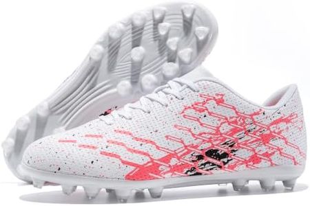 CZRE Unisex Lightweight Soccer Cleats Low Top Football Shoes Red