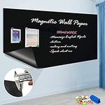 ZHIDIAN Large Magnetic Chalkboard Wall Sticker with Chalks 36 x 24 inches / 0.5mm Thickness for Wall, Non-Adhesive Backing Removable Blackboard for School Classroom/Office/Home