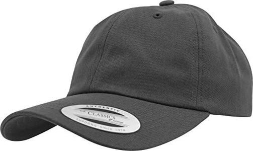 Yupoong Flexfit Low Profile Cotton Twill Unisex Dad Hat Cap für Damen und Herren, 6 Panel Baseball Cap unstructured mit Messingverschluss, darkgrey, One Size