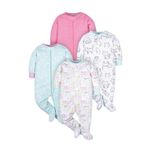 ONESIES Brand Baby Girls 4-pack 'N Play Footies Multi And Toddler Sleepers