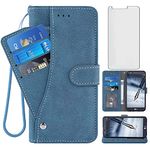 Asuwish LG Stylo 3/Stylo3 Plus Wallet Case,Leather Phone Cases with Credit Card Holder Slot Stand Kickstand Shockproof Flip Folio Protective Cover for LGstylo3 3+ Stylus 3 3Plus LS777 LGL84VL Blue