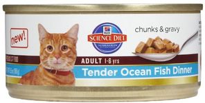 Hill's Science Diet Adult Canned Cat Food, Tender Ocean Fish Dinner, 5.5 oz, 24 Pack wet cat food