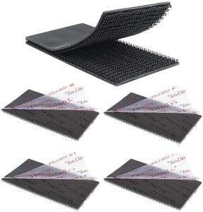 Dual Lock Tape 2in x 4in 4pcs, Dual Lock Heavy Duty Mounting Tape，Interlocking Tape Reclosable Fastener Self Sticky 3550CF Dual Lock Strip for EZ Pass Mounting Tape Black