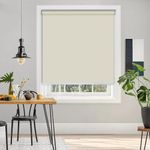 Colornest 100% Blackout Roller Blinds for Windows 41 Inch W X 84 Inch L Roll-Up Shades Sun UV Protection for Home & Office, Ivory| Heavy Duty in 38 MM Pole