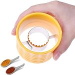 ScentRose Corn Cutter with 2 Masala Spoons, Manual Portable Mini Circular Corn Cob Stripper Peeler, Stripping Kernels Remover with Stainless Steel Blades and Hand Protector(Multicolor) Made in India