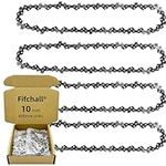 4 Pack 10 Inch Chainsaw Chain S40 3/8" LP Pitch .050" Gauge 40 Drive Links, 10-inch Replacement Chains Compatible with Remington, Greenwork, Sunjoe, Worx, Craftsman Pole Saw
