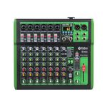 D Debra 8 Channels Professional Audio Mixer with 99 DSP Digital Effects USB MP3 Input 48V Professional Phantom Power for DJ Mixer Console Home Karaoke Recording Studio (DI-8UX)