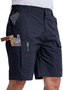 Work Cargo Shorts for Men, Stretch 8‑Pocket Carpenter Utility Shorts