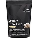 Sports Research Whey Protein Isolate - Sports Nutrition Protein Powder 25g per serving - 2.1lb Bag Whey Protein - Vanilla Flavor - Bulk Protein Powder, 26 Servings