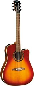 EKO GUITARS - ONE D150CE VINTAGE BURST Chitarra Acustica Elettrificata CE serie ONE, Amplificata con Sistema Fishman Presys II, Fasce Fondo in Mogano, Finitura Gloss, Scala 650mm, Colore Sunburst