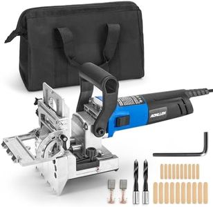 AONLLEN Dual Spindle Dowel Jointer, Power Jointers, Jointers Woodworking Kit, 120V 710W 17,000RPM, 2X8mm and 2X6mm Drilling Bits, 80 Dowels