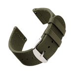 Archer Watch Straps | Premium Nylon Quick Release Replacement Watch Bands for Men and Women, Watches and Smartwatches (Olive, 22mm)