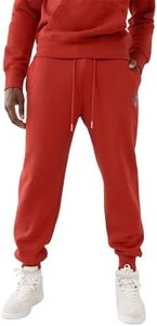 True Religion Men's Metallic Horseshoe Jogger, True Red, Large, True Red, Large