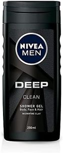 Pack de 6 – Gel de ducha Nivea Men – Deep Clean – Proporciona una piel hidratada – 250 ml.