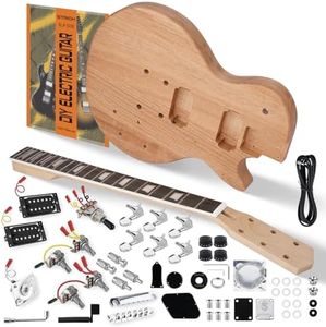 STRICH DIY Electric Guitar Kit, LP Style Mahogany Body & Maple Neck Guitar with HH Pickups, Easy to Assemble Kit with All Parts Included – Build Your Own Electric Guitar SLP-D30