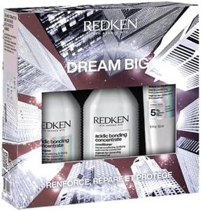REDKEN - Coffret Cadeau Noël Grand Format - Cheveux Abîmés - Transformation Capillaire Instantanée - Répare & Protège - Shampoing, Après-Shampoing & Soin Sans Rinçage - Acidic Bonding Concentrate