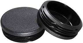 Prescott Plastics 2.5" Inch Round Plastic Plug Insert (10 Pack) End Cap for Metal Tubing, Fence, Glide Insert for Pipe Post, Chairs and Furniture