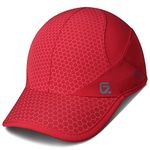 GADIEMKENSD Sport Cap,Soft Brim Lightweight Runn Hat Breathable Baseball Cap Quick Dry Mesh Sport Caps Cooling Portable Sun Hats for Men and Woman Performance Cloth Workouts and Outdoor Rose Red