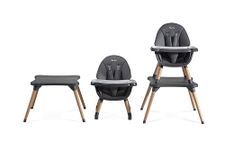Silver Cross - Eat&Play 4-in-1 Highchair - Convertible Baby Chair - Highchair, Booster seat, Toddler Chair & Table All in 1-6 Months to 5 Years - Graphite
