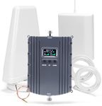 Cell Phone Booster for Home & Office,Up to 5500Sq Ft,Cell Phone Signal Booster for Band 2/25 / 4/66 / 5/12 / 17/13 with All U.S. Carriers,Boosts 5G 4G LTE, FCC Approved Cell Booster