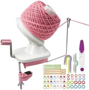 Essovee Yarn Ball Winder, Efficiently Yarn Cake Winder with Lower Noise for Crochet Knitting Combo Easy Installation 3.5 oz Portable Spinner for Crocheting