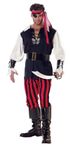 California Costumes Men's Adult-Cutthroat Pirate, Black/Red/White, L (42-44) Costume