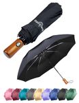 NEW Premium Umbrella Windproof - Large Umbrella Travel - Compact Umbrella Automatic - Travel Umbrella Folding - Portable Umbrella Auto - Oversized Umbrella Black Rain Umbrella - Mens Umbrella Compact