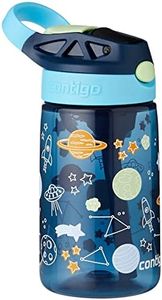 Contigo Kinder Trinkflasche Easy Clean Autospout mit Strohhalm, BPA-freie robuste Wasserflasche, 100 Prozent auslaufsicher, einfache Reinigung, ideal für Kita, Kindergarten, Schule und Sport, 420 ml