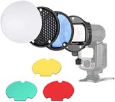 NEEWER Flash Speedlite Accessories Kit with Magnetic Flash Bracket Adapter, Dome Diffuser, Grid, 4 Color Filters for NEEWER Q3 Strobe TT560 NW600 NW620 NW635II NW645II NW665 NW670 NW700 750II, NS-HC