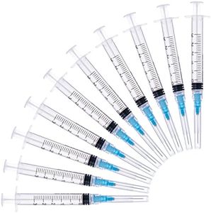 20 Pack 3ml/cc with 0.6 x 25mm, Plastic Measuring Tool Lab Supplies Individually Sealed Packaging (20)